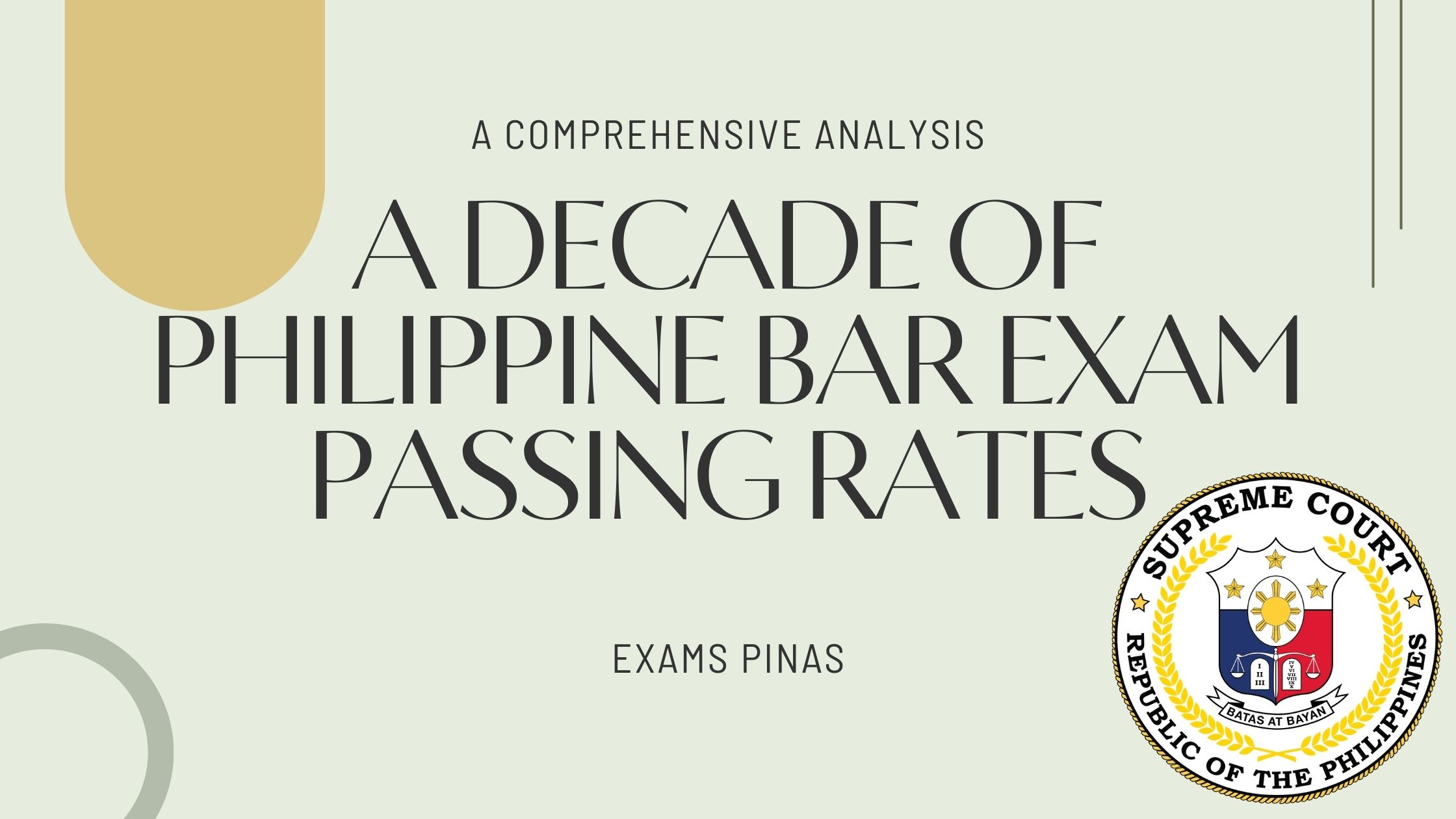 A Decade of Philippine Bar Exam Passing Rates A Comprehensive Analysis