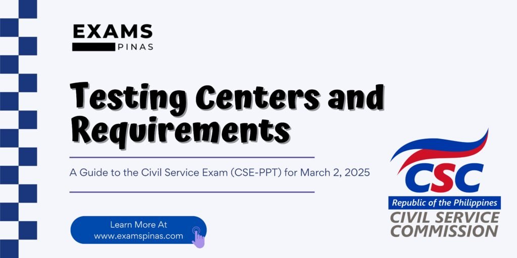 Guide to the Civil Service Exam (CSEPPT) for March 2, 2025 Testing