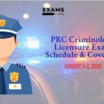 PRC Criminology Licensure Exam Schedule & Coverage – August 1–3, 2025