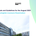 Official Schedule and Guidelines for the August 2025 Medical Technologists Licensure Examination