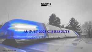 August 2025 CLE Results – List of Criminologist Licensure Exam Passers