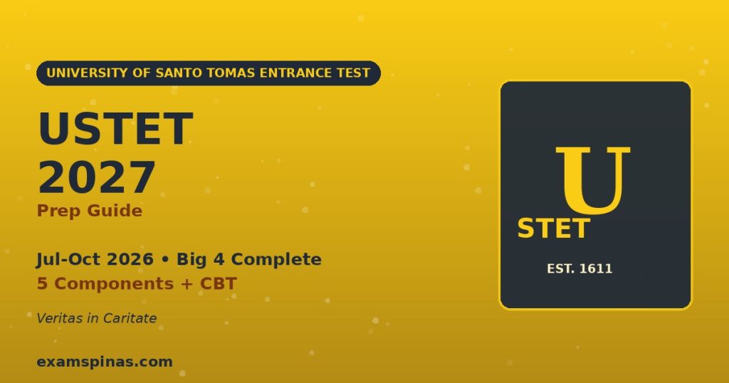 USTET 2027 Prep Guide: University of Santo Tomas Entrance Test Complete ...