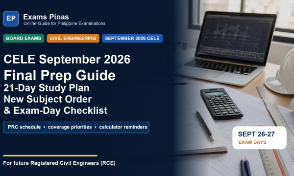 Readable CELE September 2026 final prep guide featured image with engineering study desk