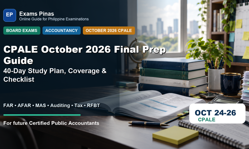 Readable CPALE October 2026 final prep guide featured image with accounting study desk