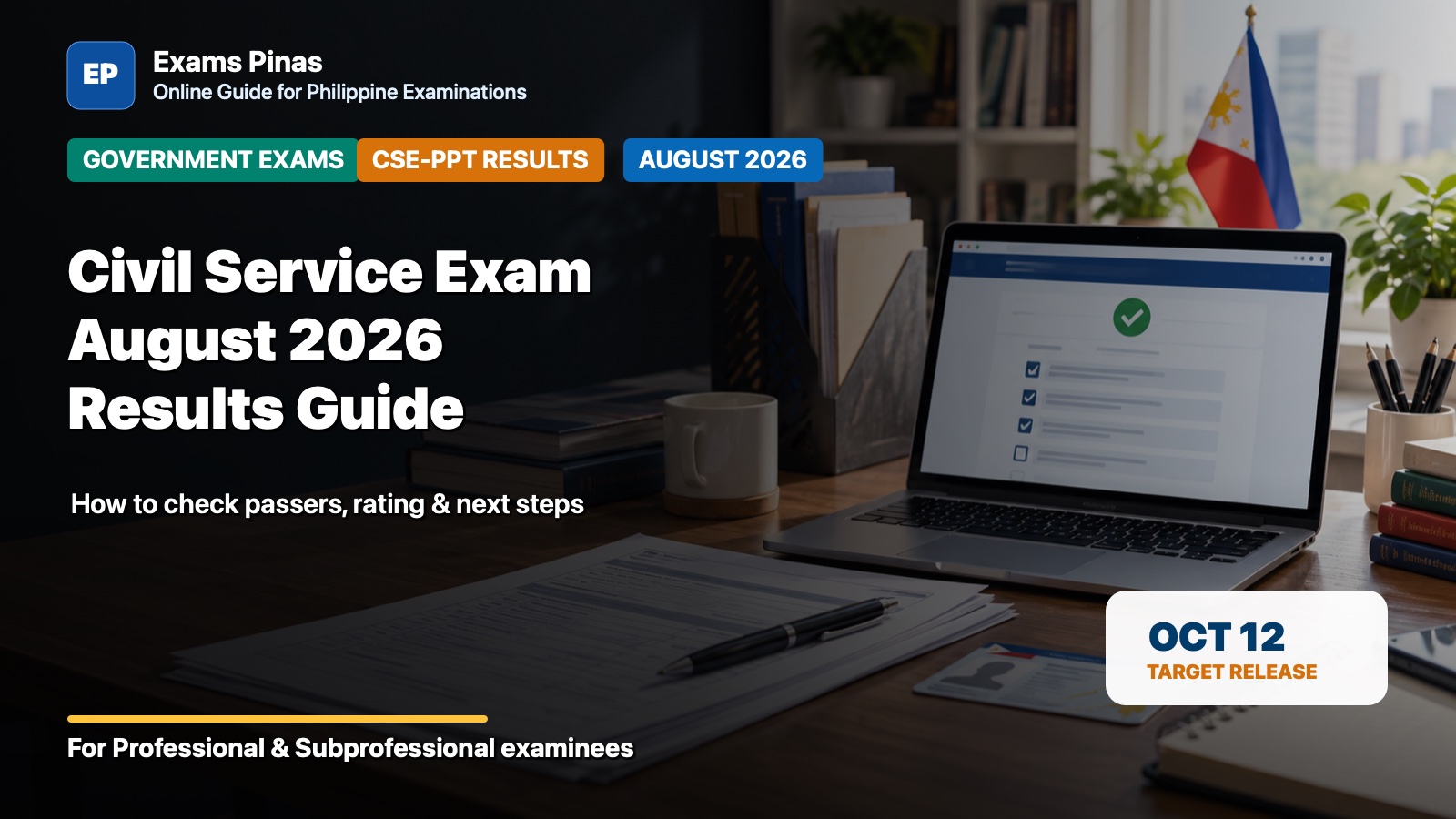 Civil Service Exam August 2026 results guide featured image