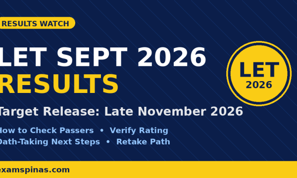 LET September 2026 Results Watch - Target release late November 2026