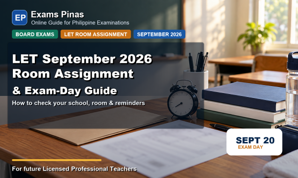 LET September 2026 room assignment and exam-day guide featured image