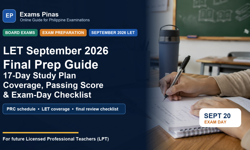 Readable LET September 2026 final prep guide featured image with dark title panel