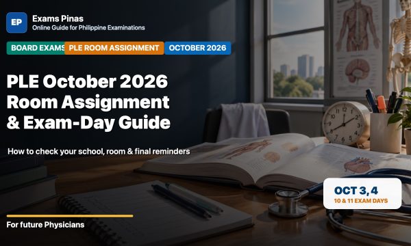 PLE October 2026 room assignment and exam-day guide featured image