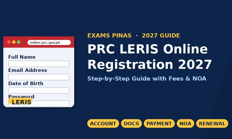 PRC LERIS Online Registration 2027 Complete Step-by-Step Guide with Requirements and Fees