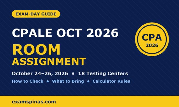 CPALE October 2026 Room Assignment and Exam-Day Guide: how to check, what to bring, calculator rules